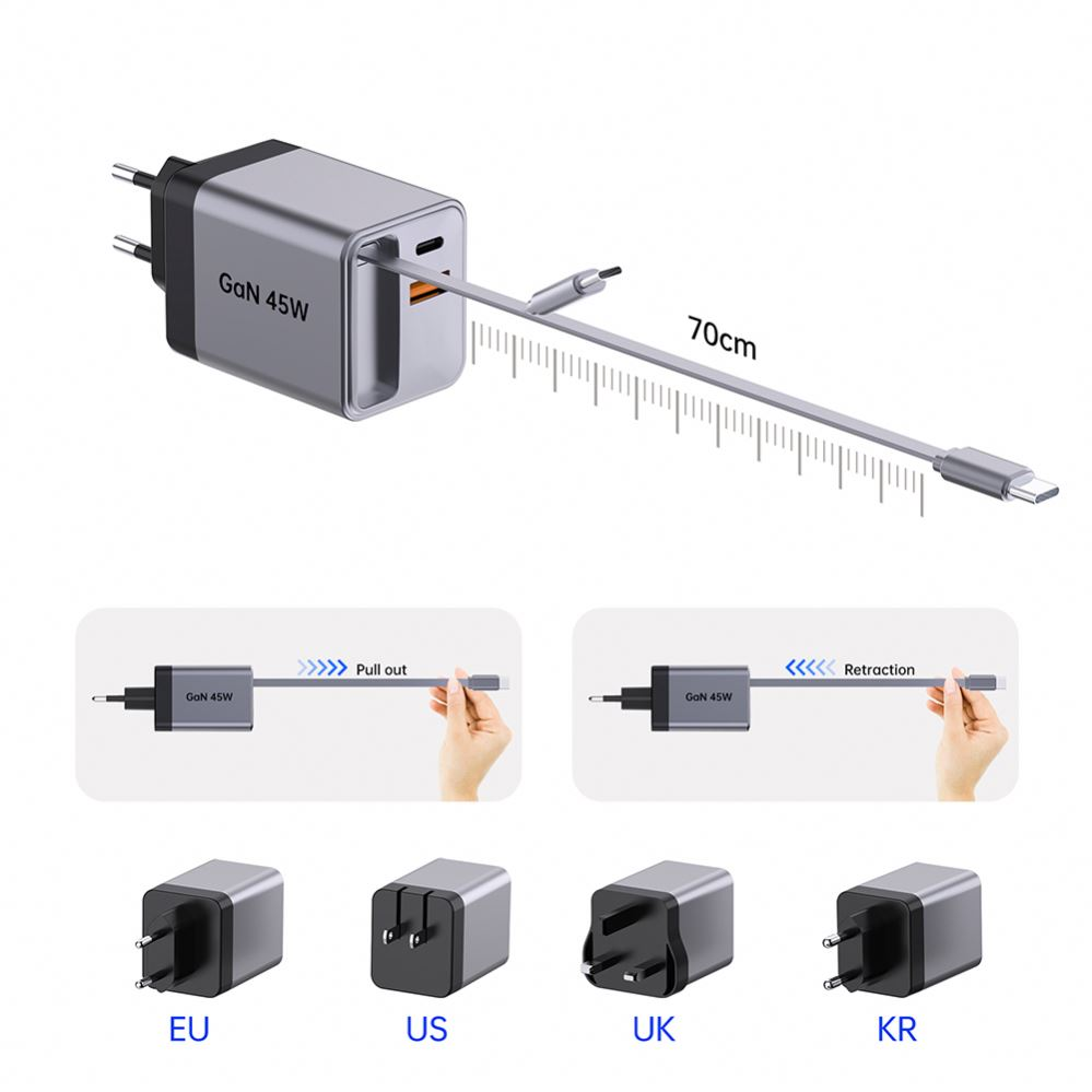 فوری چارجنگ کے لئے نیا پسندیدہ: پیچھے ہٹنے والا فاسٹ چارجنگ