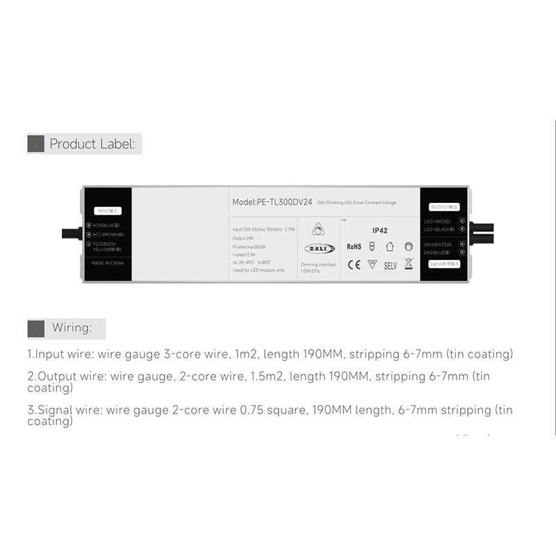 250W کونٹنیٹ موجودہ ڈالی ڈیمبل ایل ای ڈی ڈرائیور