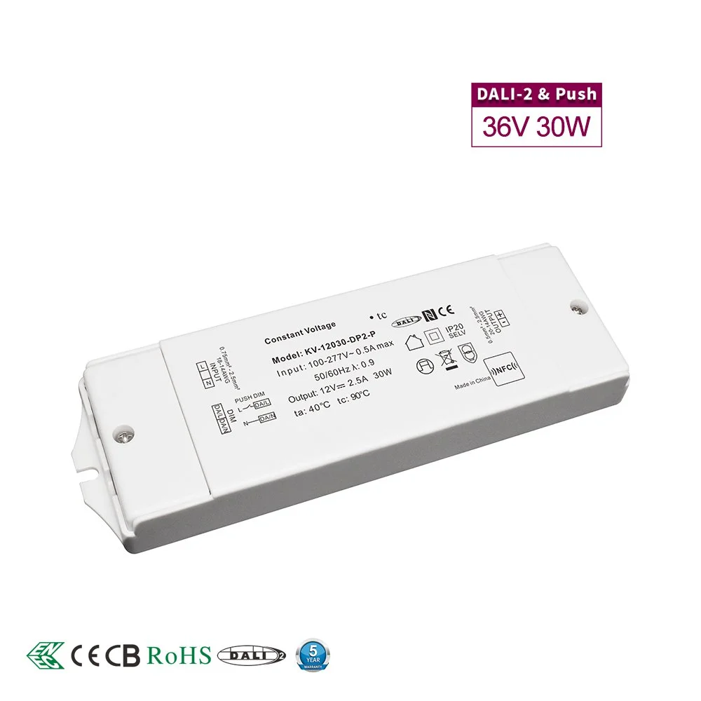 36V مستقل وولٹیج 30W DALI DIMMABLE LED ڈرائیور