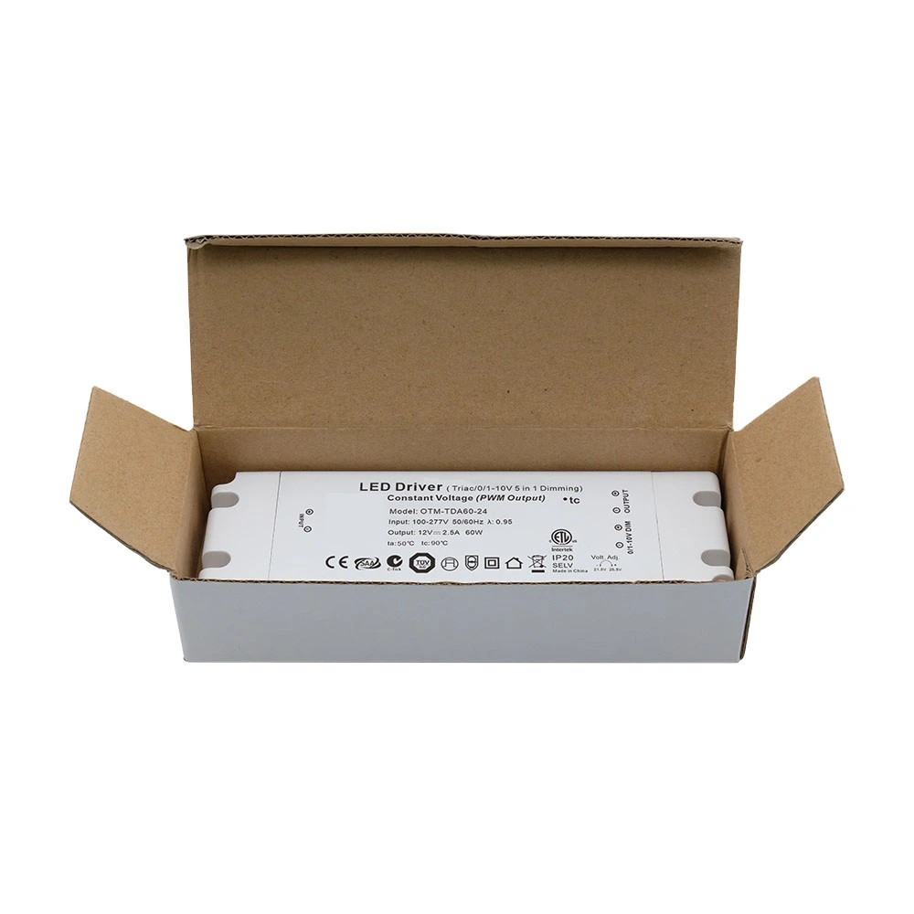 60W مستقل وولٹیج الٹرا پتلی ٹرائک ڈیمبل ایل ای ڈی ڈرائیور