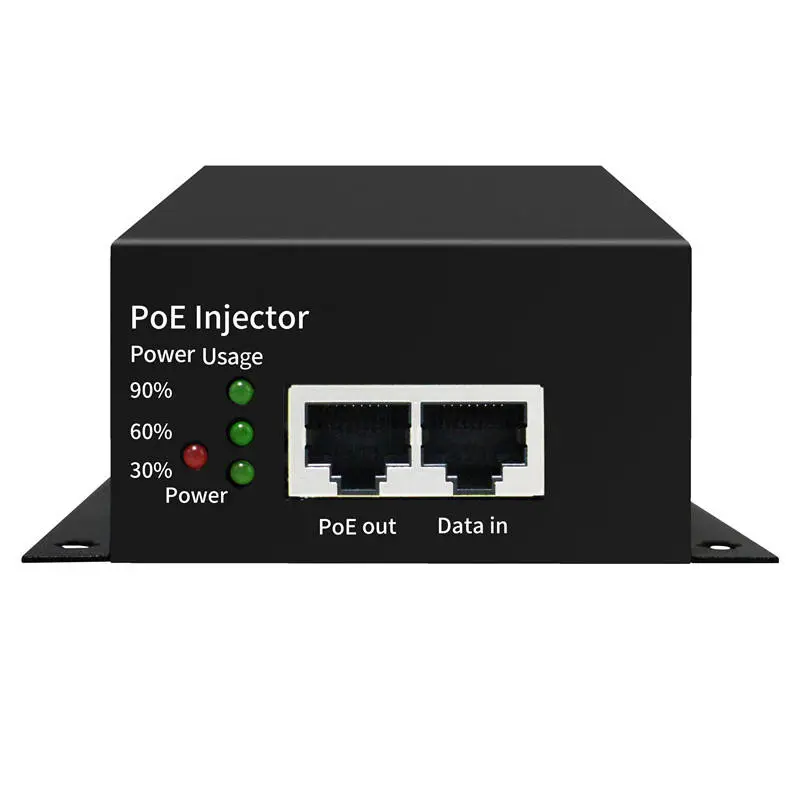 90W میٹل کیس IEEE802.3bt گیگابٹ PoE انجیکٹر